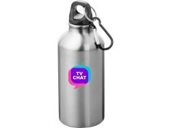 Бутылка Oregon с карабином 400мл, серебристый Бутылка Oregon с карабином 400мл, серебристый