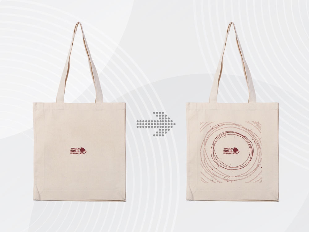 Сумка Donny с донной складкой и парусиновыми ручками, натуральный, с DTF (полноцвет)