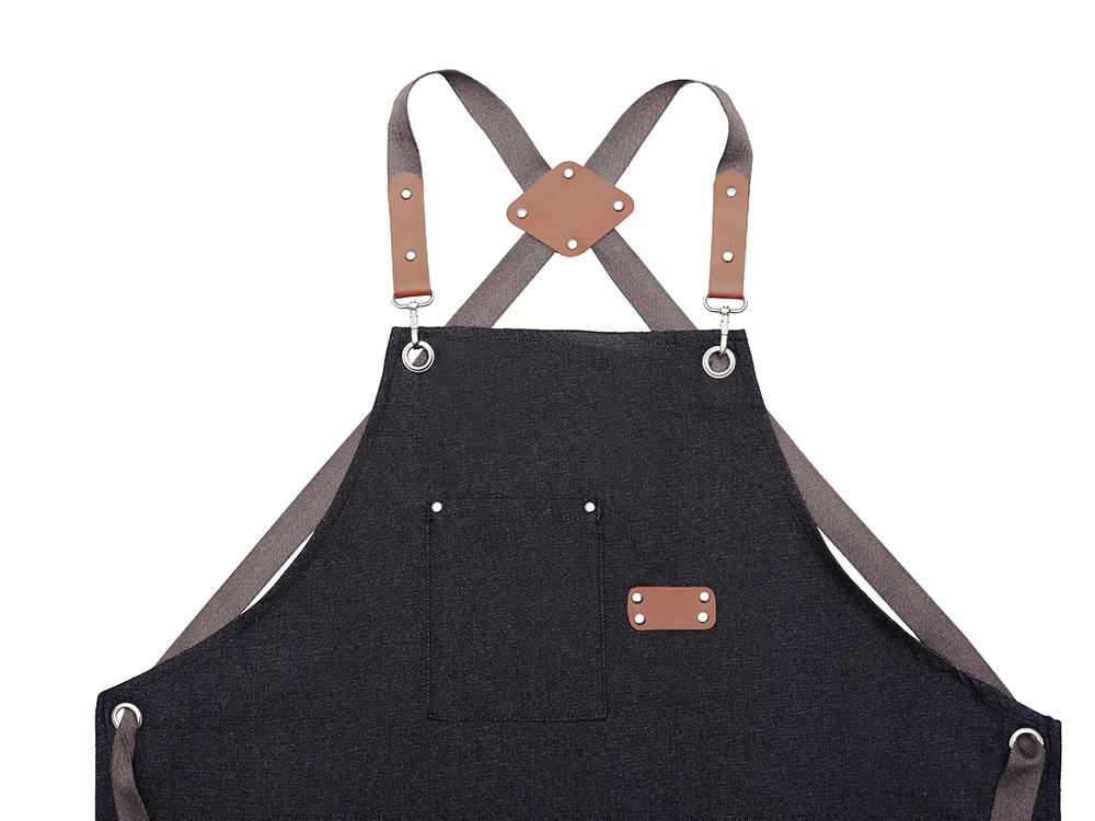 Джинсовый фартук с карманами Fry, черный
