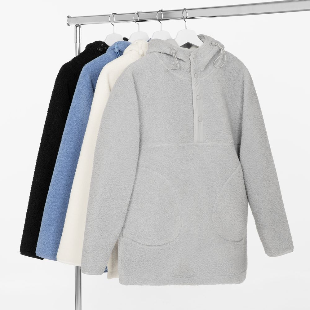 Анорак унисекс Oblako, молочно-белый Анорак унисекс Oblako, молочно-белый