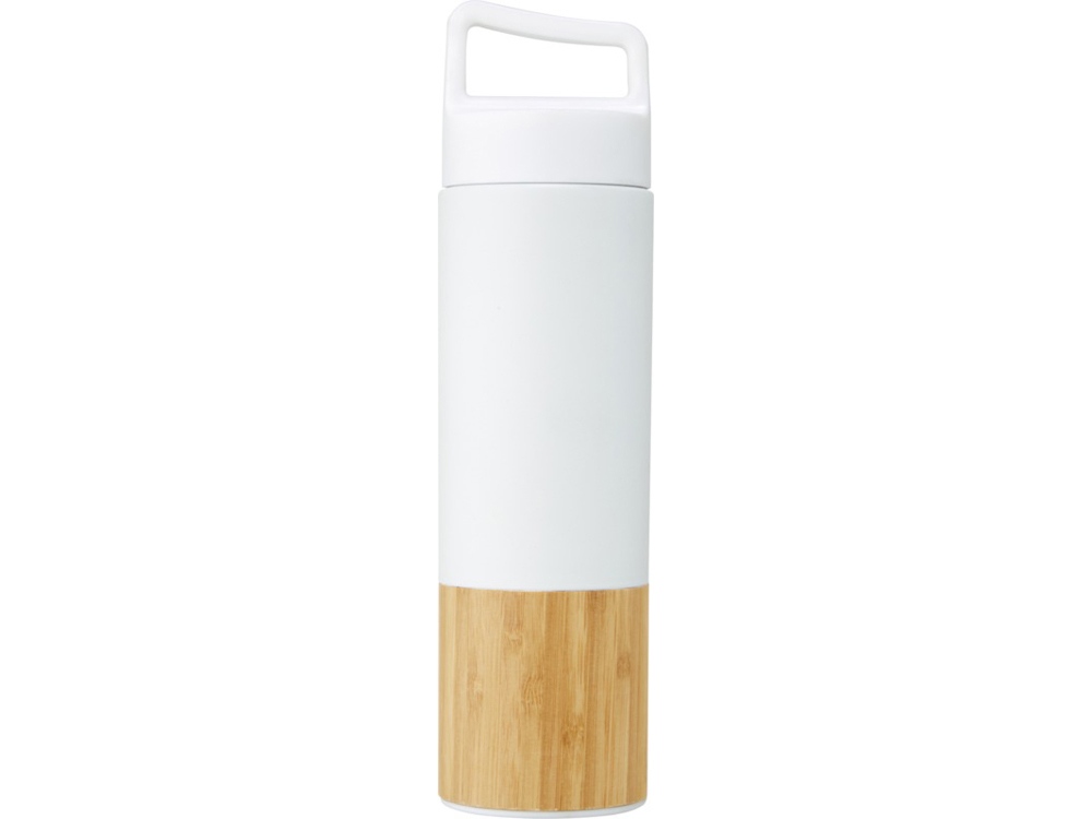 Torne Бутылка из нержавеющей стали объемом 540 мл с медной вакуумной изоляцией и внешней стенкой из бамбука, белый