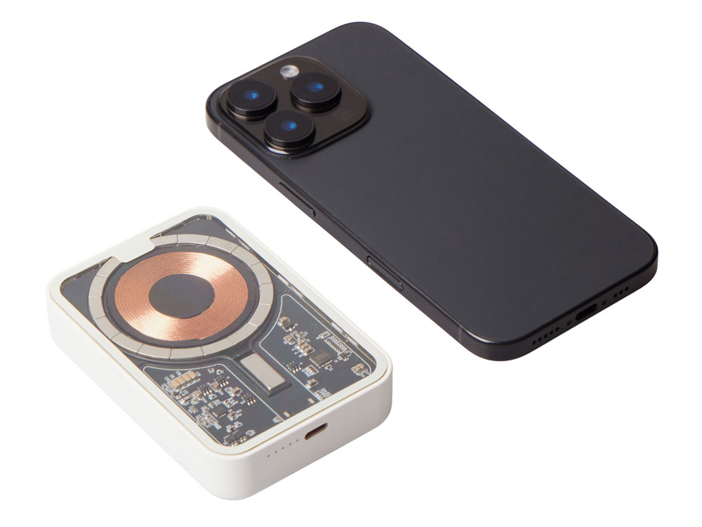 Беспроводной магнитный внешний аккумулятор с QC\PD MagnifIQ, 10000 мАч, 15 Вт, белый