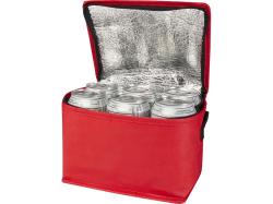 Spectrum нетканая сумка-холодильник, 4 л, на 6 банок, из переработанных материалов, красный