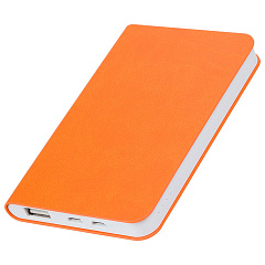 Универсальный аккумулятор  "Softi" (5000mAh),оранжевый, 7,5х12,1х1,1см, искусственная кожа,пл