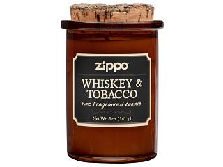 Ароматизированная свеча ZIPPO Whiskey & Tobacco, воск/хлопок/кора древесины/стекло, 70x100 мм