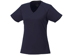 Модная женская футболка Amery  с коротким рукавом и V-образным вырезом, темно-синий
