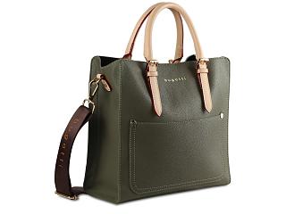 Сумка-портфель женская BUGATTI Ella, оливковая, полиуретан, 30х11,5х28 см