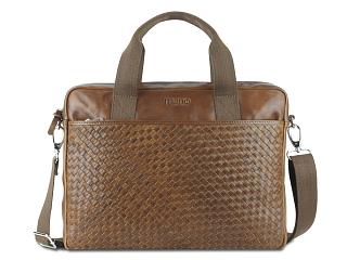 Сумка Mano Don Luca, натуральная кожа в коньячном цвете, 37 х 27 х 6 см